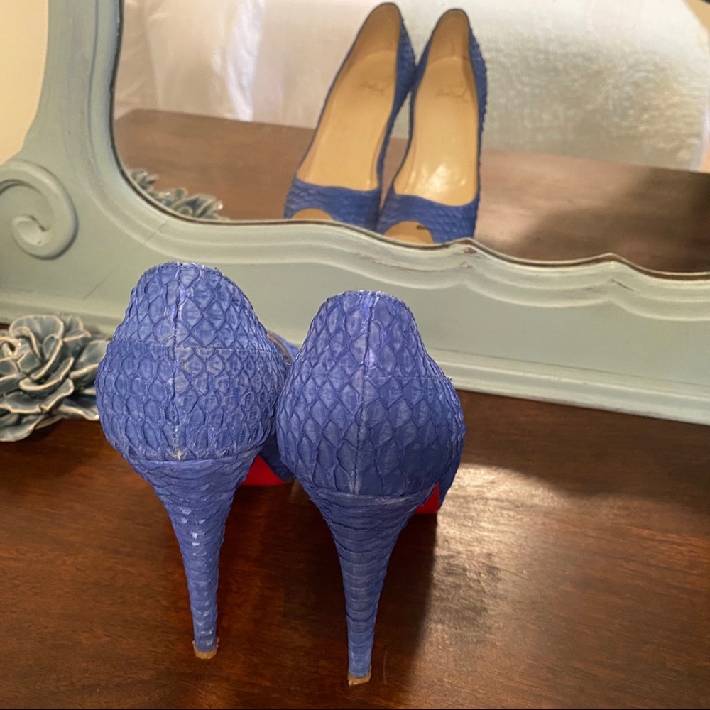 Louboutin python lady peep size 38 1/2 - Picture 3 of 6